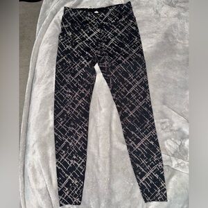 XS Rabbit black reflective running tights